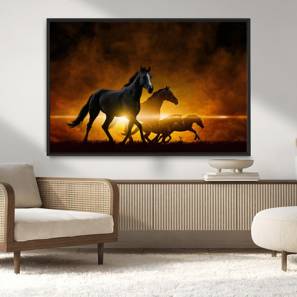 Horse Wall Art Canvas Print, Multi Panel Animal Canvas Print