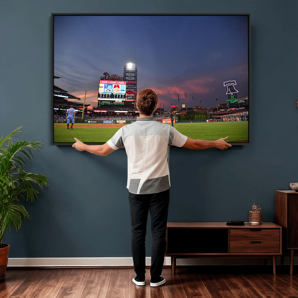 Philadelphia Phillies Baseball Print, Philadelphia Citizens Bank Park Stadium Wall Art