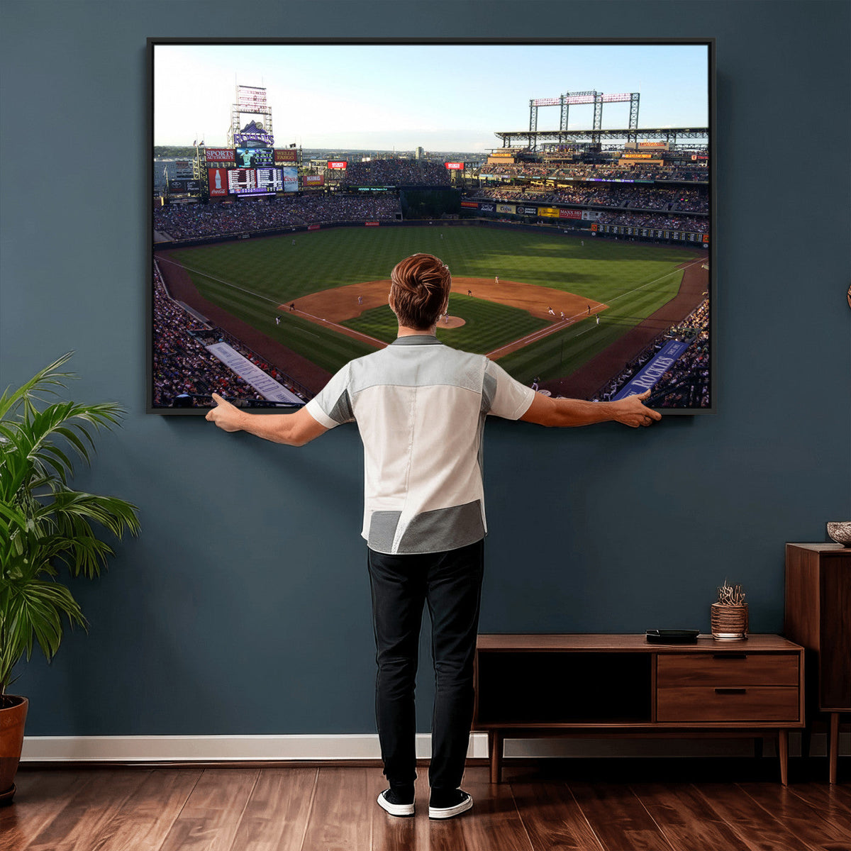 Colorado Rockies Coors Field Wall Art Canvas Print, MLB Baseball Stadium
