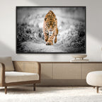 Jaguar Wall Art Canvas Print, Majestic Big Cat in Focused Pursuit