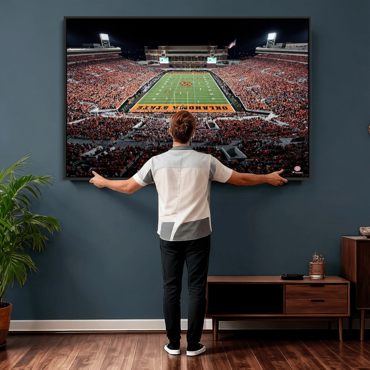 Boone Pickens Stadium Wall Art Oklahoma State Cowboys Print