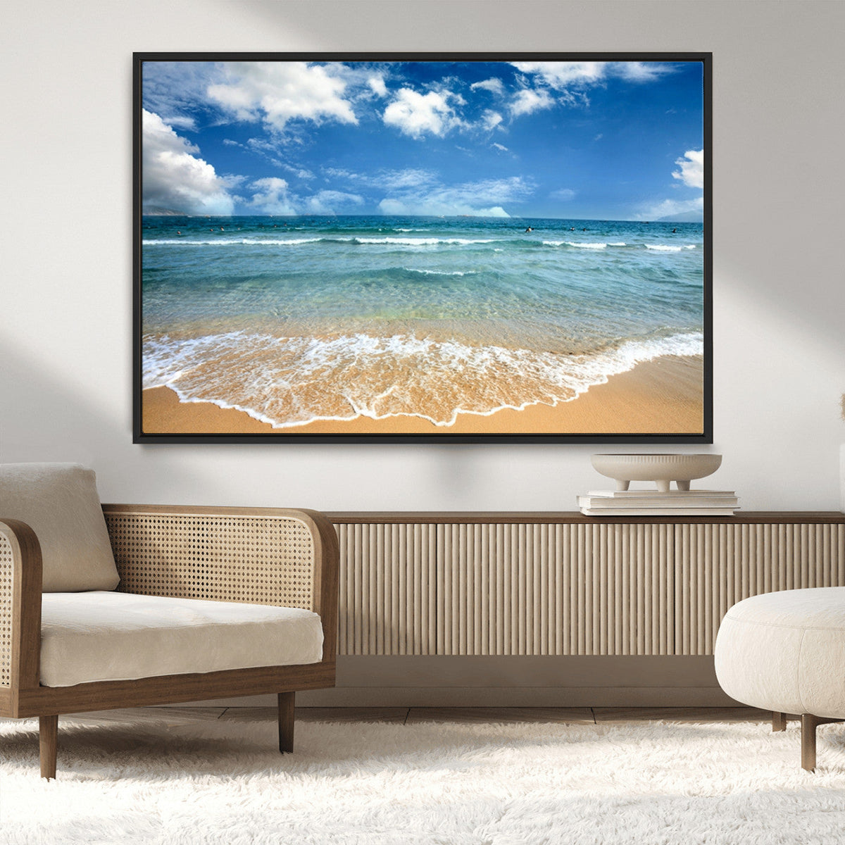 Sea View From the Beach Canvas Print