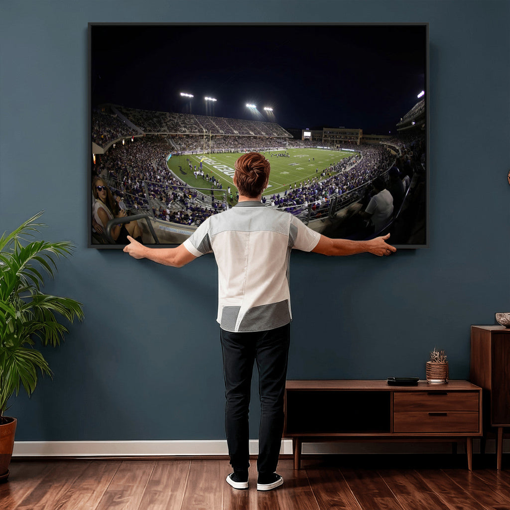 TCU Horned Frogs Football Team Print, Fort Worth Amon G. Carter Stadium