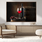 Red Wine and Bottle Canvas Print