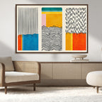 Canvas Print Wall Art Abstract Illustration Art Boho, Framed Abstract Boho Art