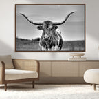 Texas Longhorn Cow Wall Art, Texas Longhorn Canvas, Cattle