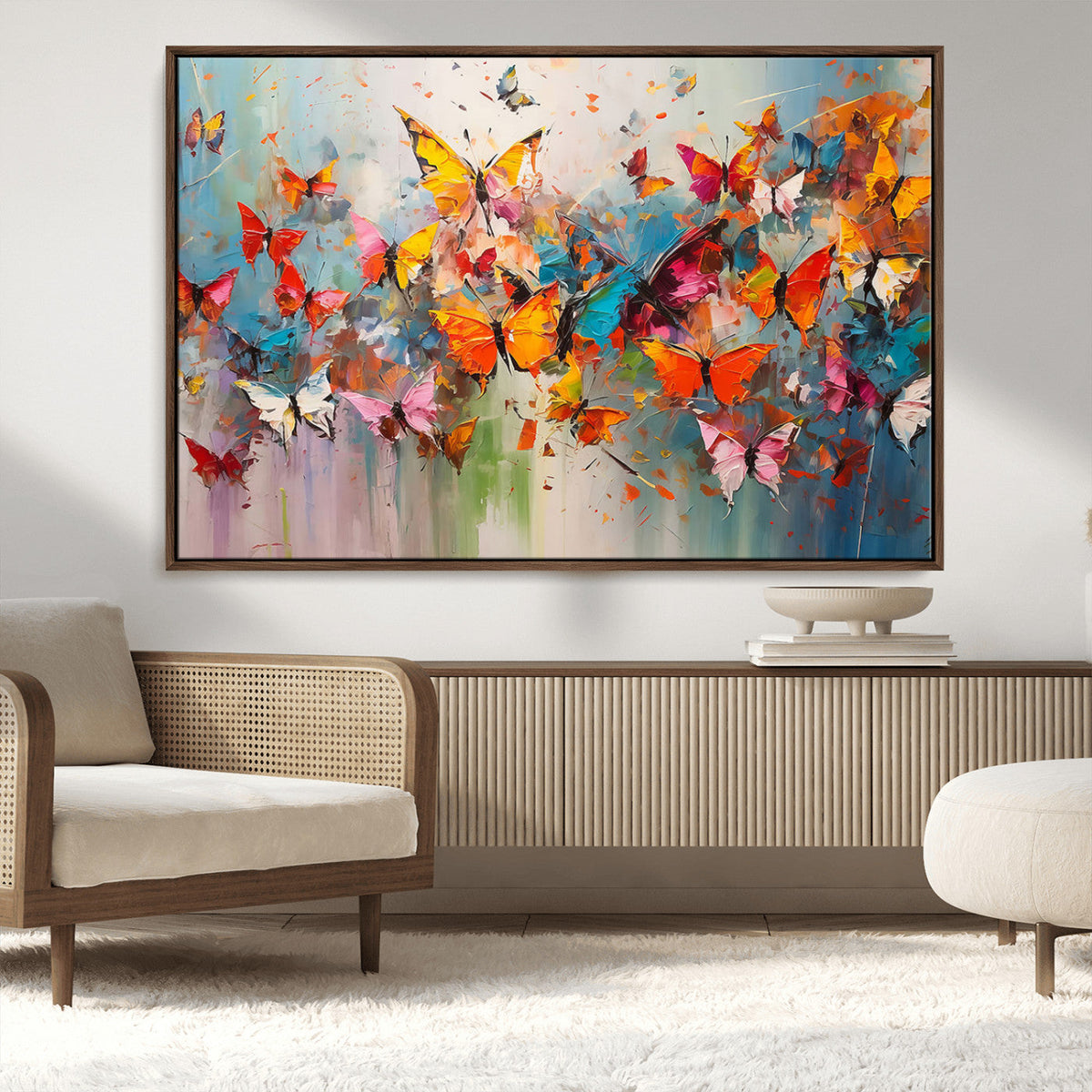 Abstract Butterfly Wall Art Canvas Print