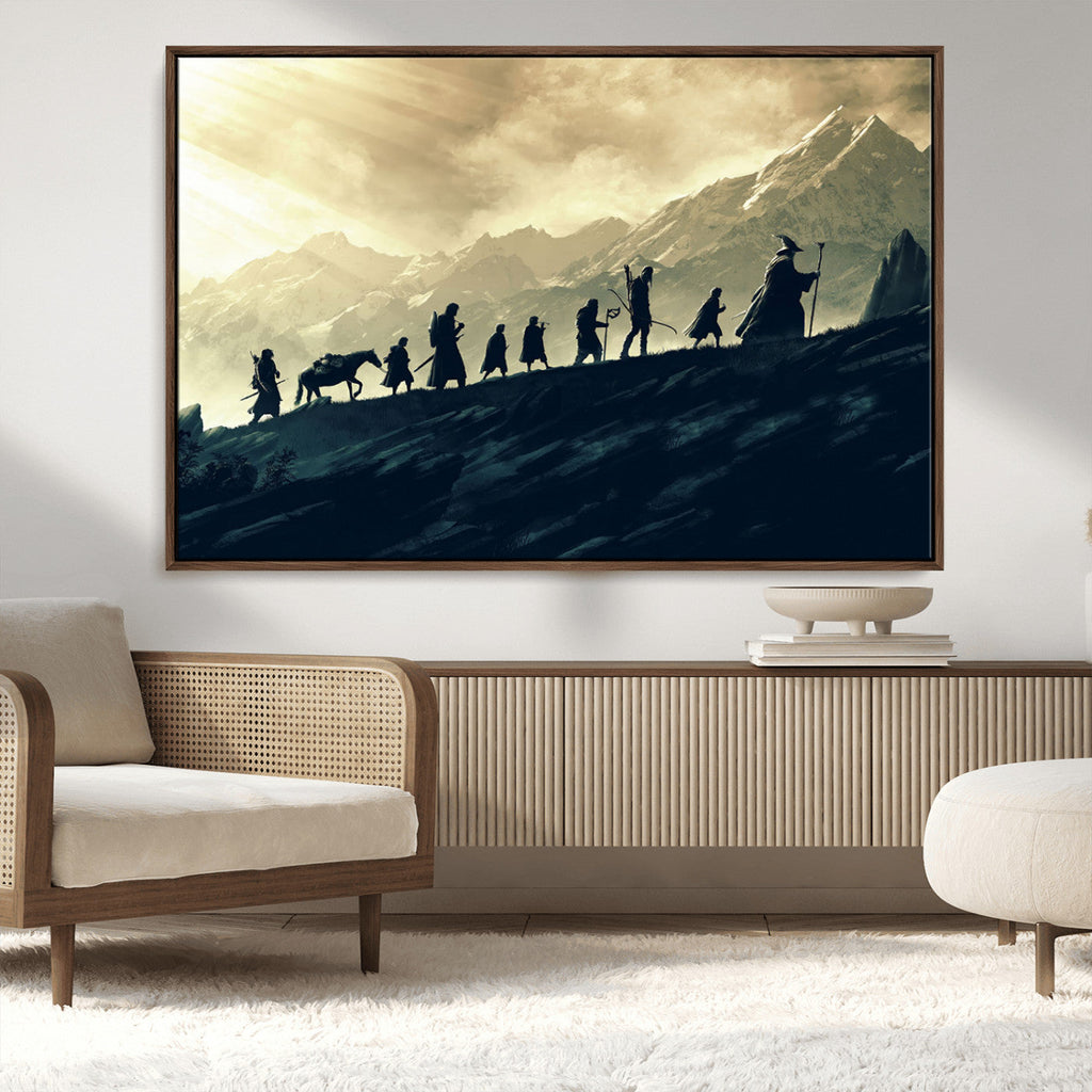 Fellowship Journey Wall Art | Fantasy Adventure Canvas Print
