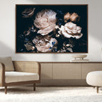 Pink Peonies Flowers Large Canvas Art Print