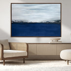 Navy Blue Abstract Wall Art Canvas Print
