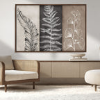 Minimalist Botanical Wall Art Canvas Print, Framed and Ready to Hang