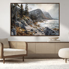 Serene Coastal View of Acadia National Park