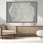Abstract Tree Ring Wall Art Canvas Print, Framed and Ready to Hang
