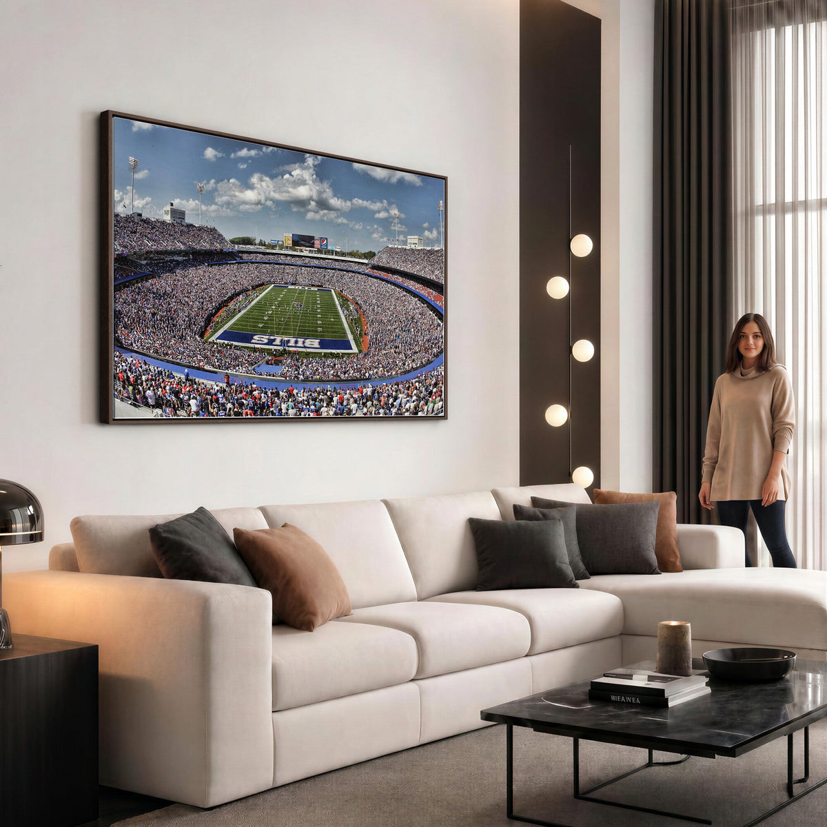Buffalo Bills Highmark Stadium Wall Art Canvas Print, Bills Game Day Decor
