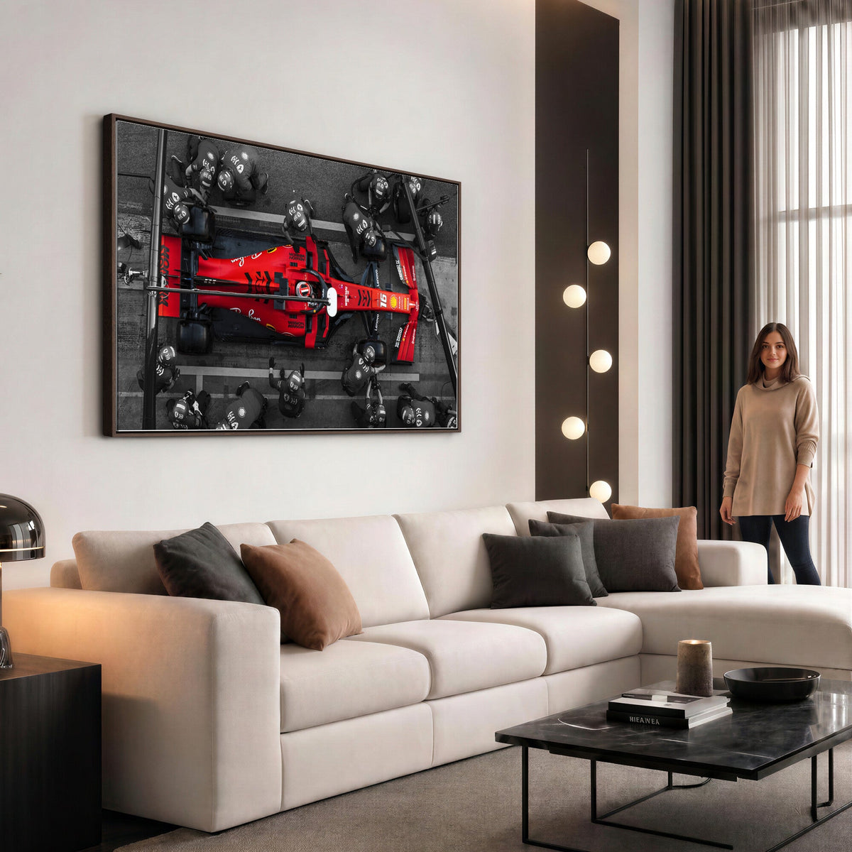 Ferrari Pit Stop Canvas Wall Art | Precision and Speed