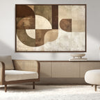 Wabi Sabi Geometric Wall Art | Abstract Modern Minimalist Canvas Print