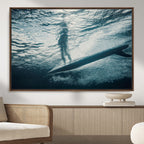 Underwater Surf Wall Art | Framed Ocean Wave Canvas Artwork