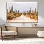 Desert Cactus Wall Art | Framed Southwestern Canvas Artwork