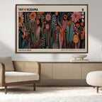 Modern Japanese Wall Art Canvas Print, Framed Abstract Mount Fuji Zen Landscape