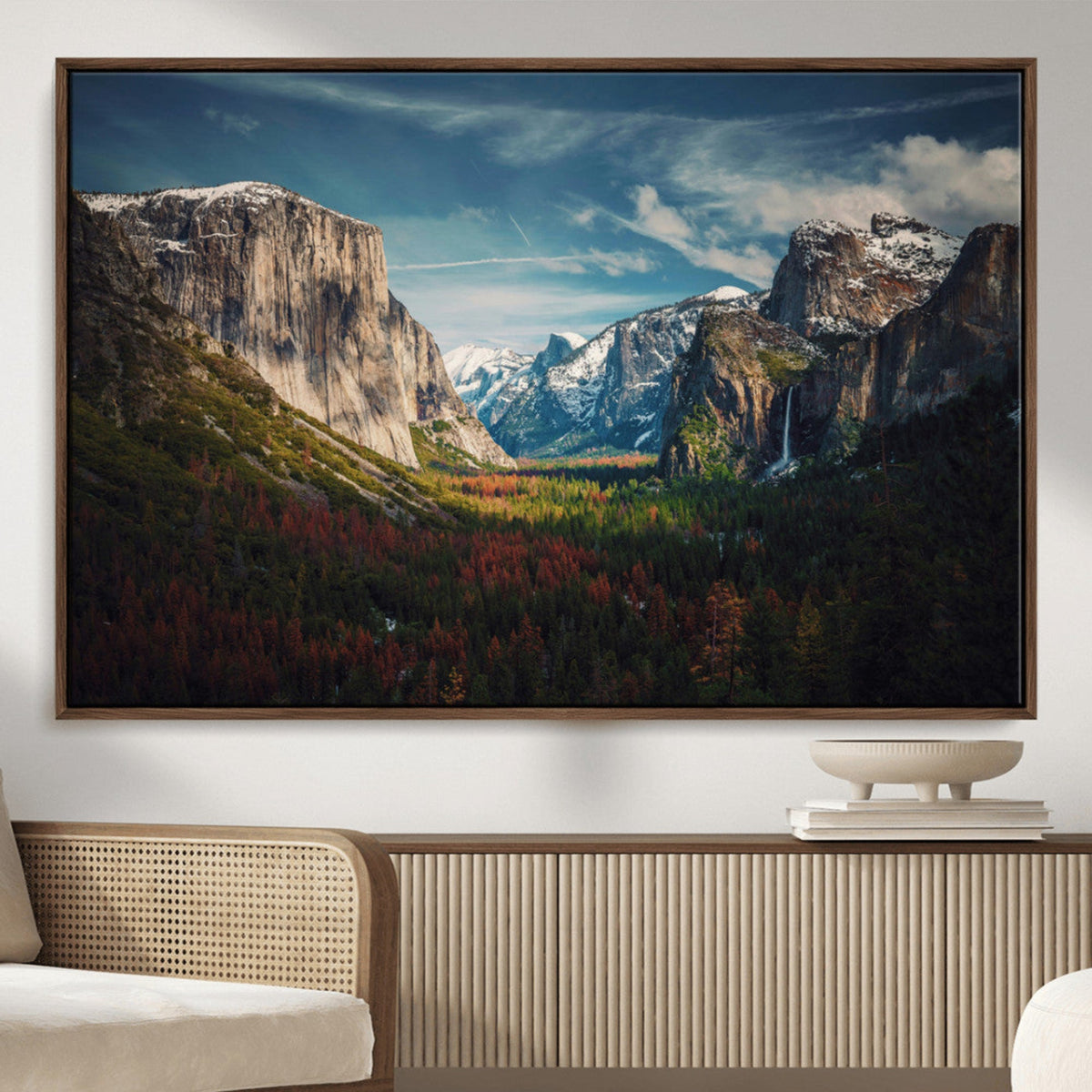 Yosemite National Park Wall Art Canvas Print, Framed El Capitan Mountain Landscape