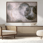 Abstract Grey Gold Wall Art | Modern Geometric Canvas