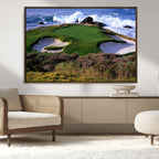 California Pebble Beach Golf Links Wall Art Canvas Print, Iconic Monterey Coastal Golf Course