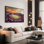 Dooley Stadium Wall Art, Sports Arena Canvas Print, Dooley Field, Framed and Ready to Hang