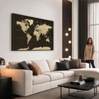 World Map Canvas Print | Framed World Map Wall Art for Couples
