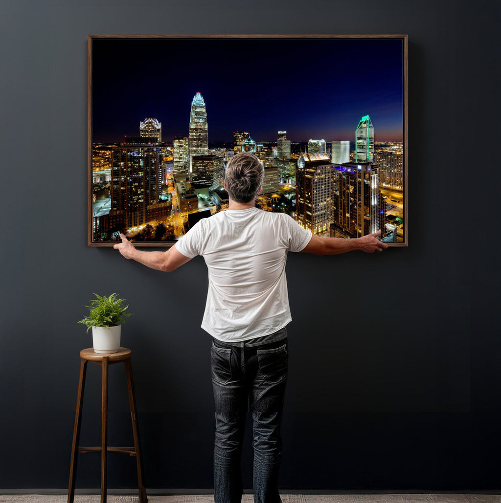 Atlanta Skyline Wall Art Canvas Print | Modern Cityscape