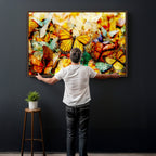 Butterfly Wall Art Canvas Print | Colorful Abstract Nature Artwork