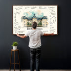 Wedding Venue Guest Book Canvas, Personalized Venue Drawing Sign