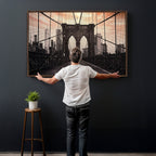Brooklyn Bridge Canvas Wall Art, New York City Skyline Photography