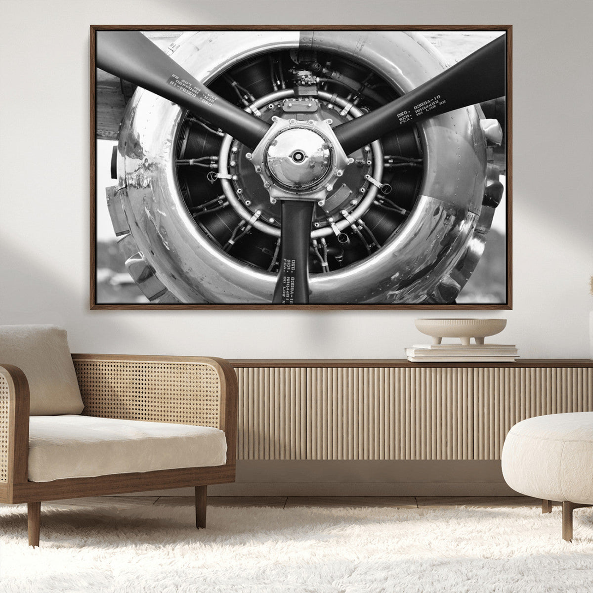Vintage Airplane Wall Art Canvas Print