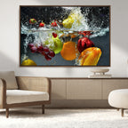 Kitchen Vegetables World Wall Art Canvas Print