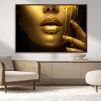 Gold and Women Wall Art Canvas Print
