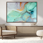 Colorful Marble Fluid Effect Canvas Wall Art Print