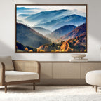 Mountains Forest Autumn Wall Art Canvas Print