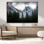 Wall Art Foggy Forest Landscape Canvas Print