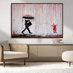 Banksy Wall Art Canvas Print | Framed Graffiti Street Art Picture