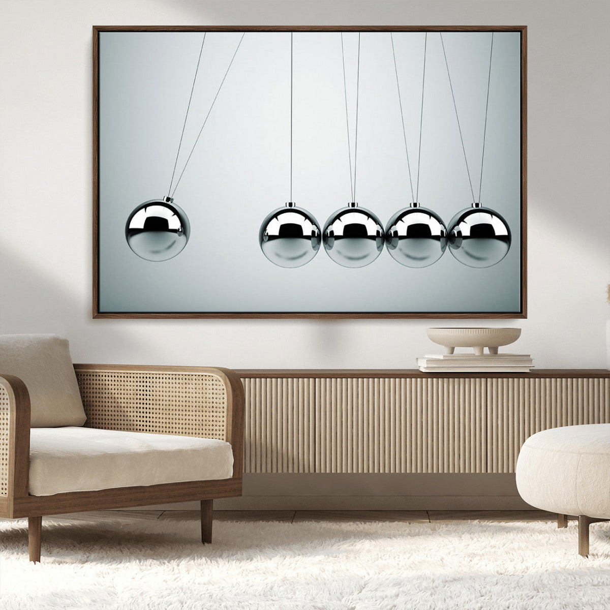 Newton's Cradle Wall Art Canvas Print | Framed Newton Cradle Wall Art