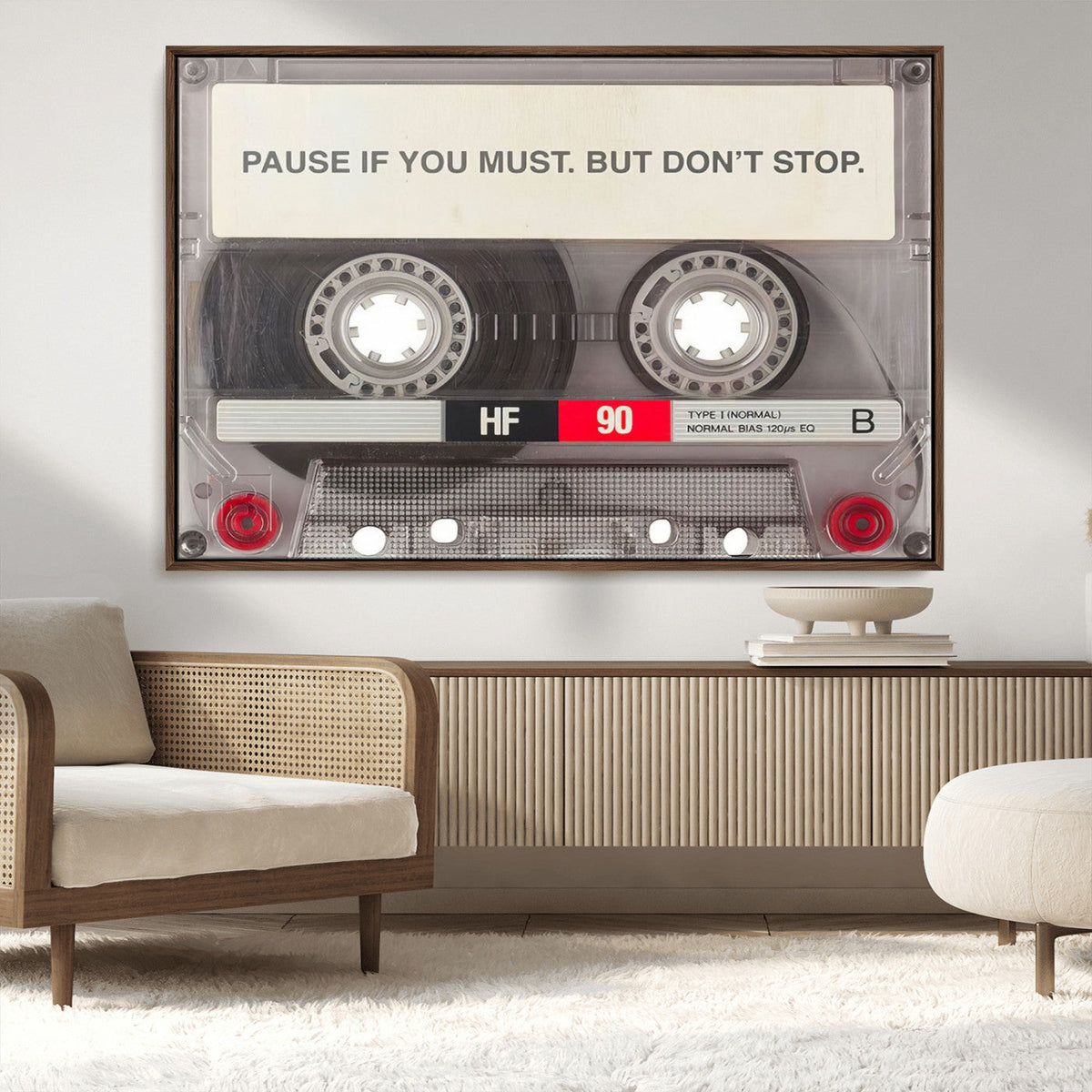 Music Cassette Iconic Wall Art Canvas Print