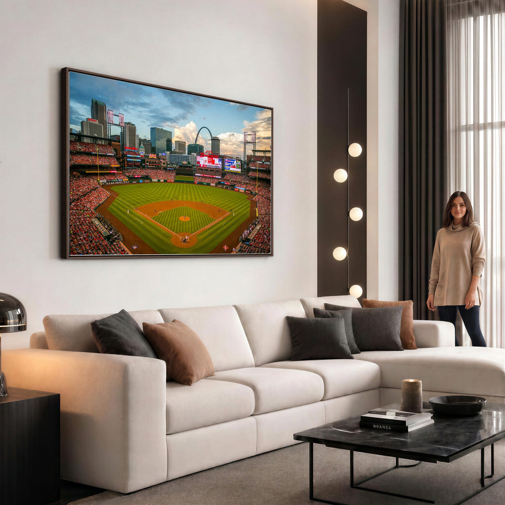 St. Louis Cardinals Baseball Team Print, Busch Stadium Wall Art, Framed and Ready to Hang