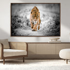 Jaguar Wall Art Canvas Print, Majestic Big Cat in Focused Pursuit
