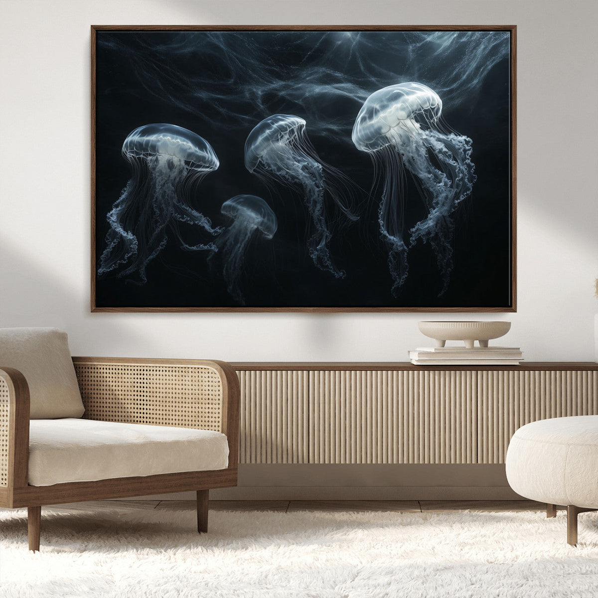 Jellyfish Wall Art Canvas Print, Elegant Wall Decor