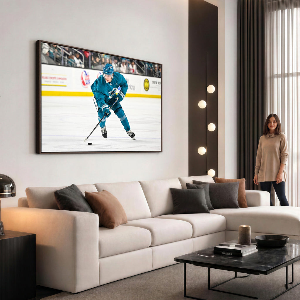 San Jose Sharks Ice Hockey Player Wall Art Canvas Print