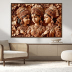 Indian Woman Statue Wall Art Canvas Print