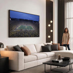 University of Michigan Wolverines Football Team Print, Ann Arbor, Home Bar Wall Decor
