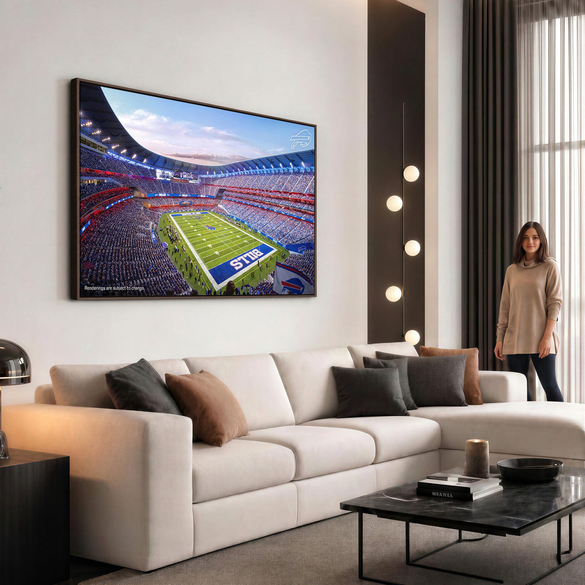 Buffalo Bills Football Team Print Canvas, Buffalo Highmark Stadium