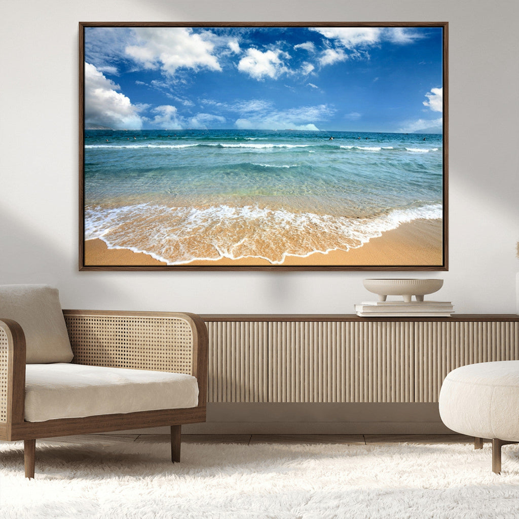 Sea View From the Beach Canvas Print