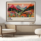 Yayoi 1986 Wall Art Print, Vibrant Wabi Sabi Japanese Abstract Design